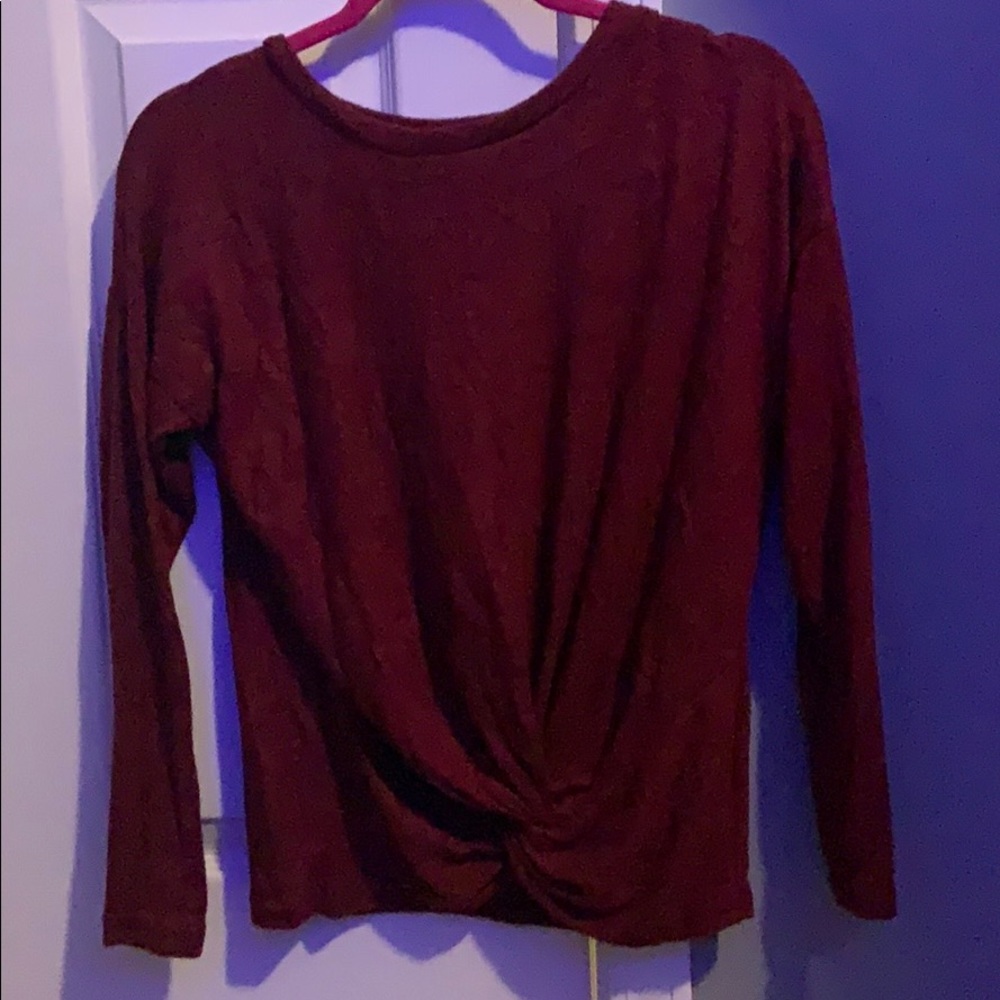 gaze red tie in the front sweater women’s S